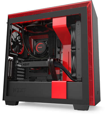 Корпус NZXT H710i Black/red, черный, ATX, Без БП (CA-H710I-BR)