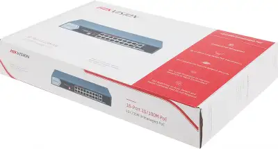 Коммутатор Hikvision DS-3E0318P-E/M 17x100Mb 1SFP 16PoE+ 135W неуправляемый
