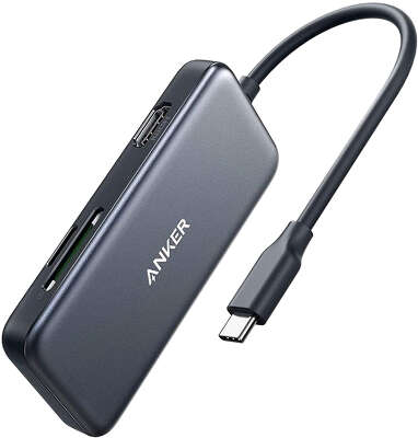 Адаптер Anker PowerExpand 5-in-1 USB-C Hub, Black [A8334HA1]