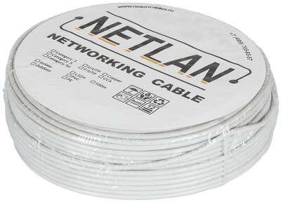 Кабель NETLAN EC-UU004-5E-PVC-GY U/UTP 4 пары, Кат.5e (Класс D), 100МГц, одножильный, BC (чистая медь), внутренний, PVC нг(B), серый, 305м