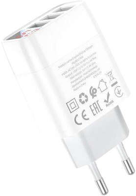 Зарядное устройство Hoco C93A, 3xUSB, 3.4А, белый