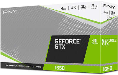 Видеокарта PNY NVIDIA nVidia GeForce GTX 1650 Dual Fan 4Gb DDR6 PCI-E HDMI, 2DP