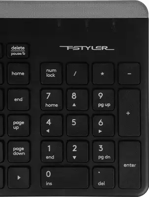Клавиатура + мышь A4Tech Fstyler FB2535C клав:черный/серый мышь:черный/серый USB беспроводная Bluetooth/Радио slim (FB2535C SMOKY GREY)