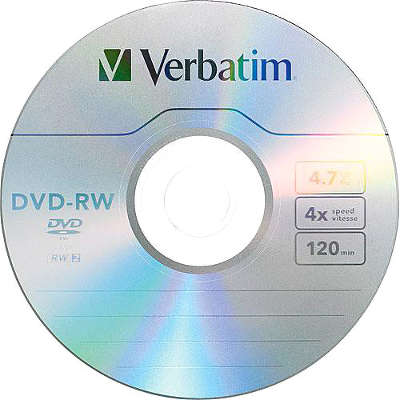 DVD-RW диск Verbatim 4х 4.7 ГБ Jewel Box (1 шт.)
