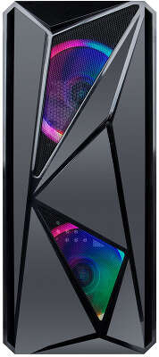 Корпус 1STPLAYER FIREROSE F4, закаленное стекло, черный, ATX, Без БП (F4-3R1)