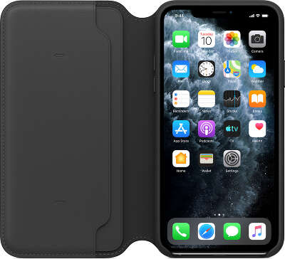 Кожаный чехол для iPhone 11 Pro Max Apple Leather Folio, Black [MX082ZM/A]