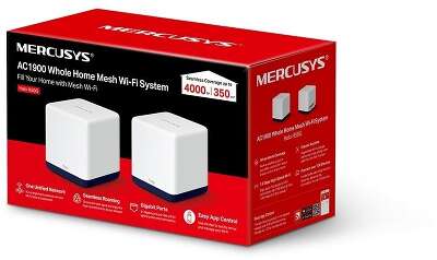 Mesh система Mercusys Halo H50G, 802.11a/b/g/n/ac, 2.4/5ГГц, до 1900Мбит/с, 2шт