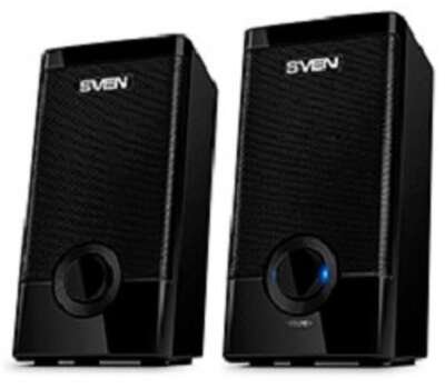 SVEN 318 черный {USB-порт ПК, ноутбука или адаптер 5V DC}