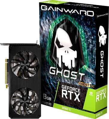 Видеокарта GAINWARD NVIDIA nVidia GeForce RTX 3060Ti GHOST OC 8Gb DDR6 PCI-E HDMI, 3DP