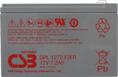 Батарея для ИБП CSB GPL1272 F2 FR 12В 7.2Ач