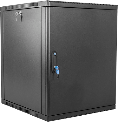 Шкаф ЦМО Шкаф телекоммуникационный настенный сварной 12U (600 350) съёмные стенки, дверь металл, чёрный