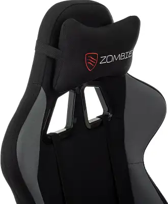 Кресло игровое Zombie Void черный/серый с подголов. крестов. пластик