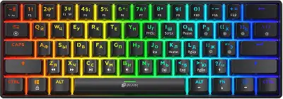 Клавиатура Оклик K713X механическая черный USB Multimedia for gamer LED