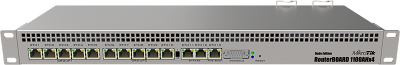Маршрутизатор MikroTik RouterBOARD 1100AHx4 Dude Edition with Annapurna Alpine AL21400 Cortex A15 CPU (4-cores, 1.4GHz per core), 1GB RAM, 13xGbit LAN, 60GB M.2 drive, RouterOS L6, 1U rackmount case, Dual PSU