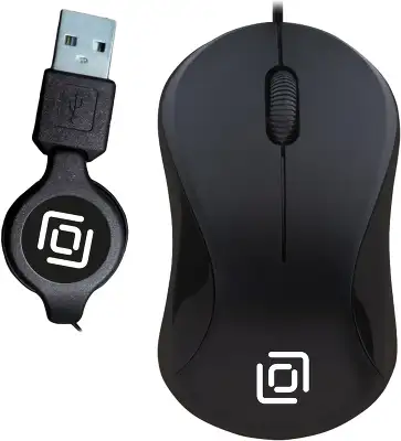 Мышь Оклик 115SR черный оптическая 1000dpi USB для ноутбука 3but (492888)