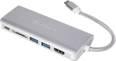 Адаптер ADAM Elements CASA Hub A01 USB-C, Silver [AAPADHUBA01SL]