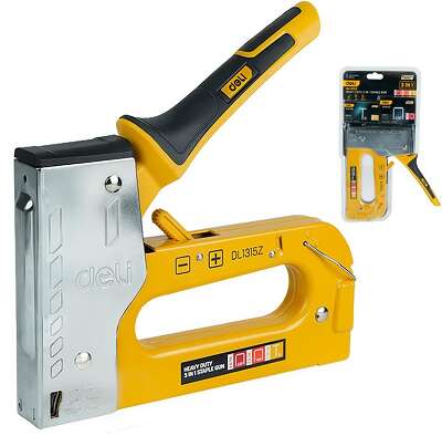 Мебельный степлер усиленный Deli DL1315Z 3-в-1