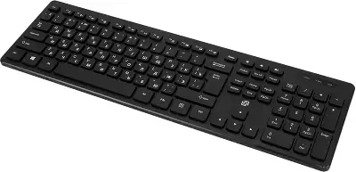Клавиатура Оклик K733 черный USB slim Multimedia