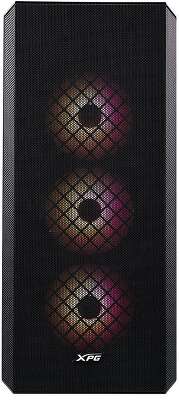 Корпус XPG DEFENDER BLACK [DEFENDER-BKCWW] (Midi-Tower, черный, TG, 120mm fan*3)