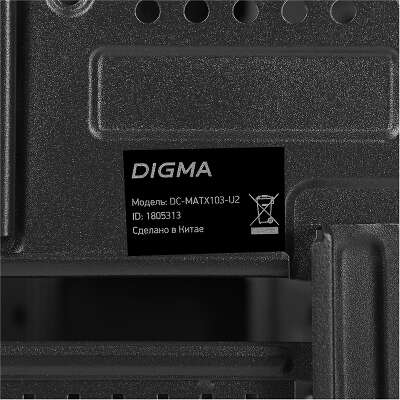 Корпус Digma DC-MATX103-U2, черный, mATX, Без БП (DC-MATX103-U2)