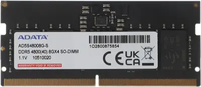 Модуль памяти DDR5 SODIMM 8Gb DDR4800 ADATA (AD5S48008G-S)