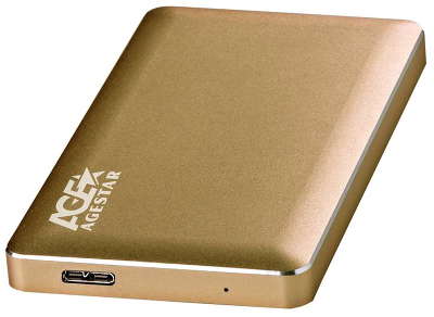 Внешний корпус для HDD AgeStar 31UB2A16 SATA алюминий золотистый 2.5"