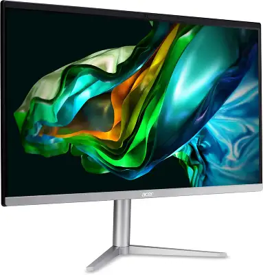 Моноблок Acer Aspire C24-1300 23.8" Full HD Ryzen 5 7520U (2.8) 16Gb SSD512Gb RGr CR Eshell GbitEth WiFi BT 65W клавиатура мышь Cam черный 1920x1080
