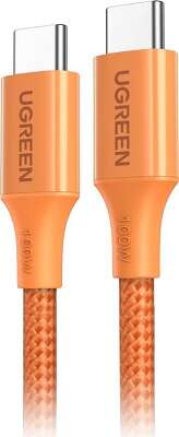 Кабель UGREEN L502 (95493) USB-C to USB-C PD Fast Charging Braided Cable 5A Max. Длина: 1м. Цвет: оранжевый