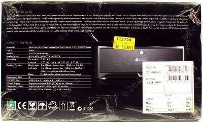 Корпус SilverStone GD06B, черный, mATX, Без БП (SST-GD06B)