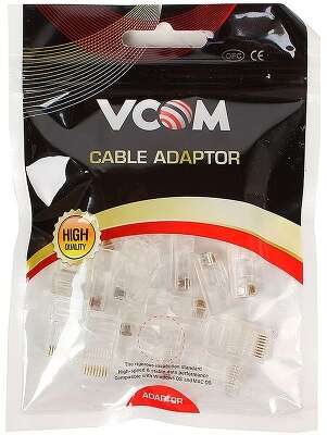VCOM VNA2200 Коннектор RJ-45 для UTP кабеля 5 кат. (20 шт. в уп-ке), блистер (4895182229006)