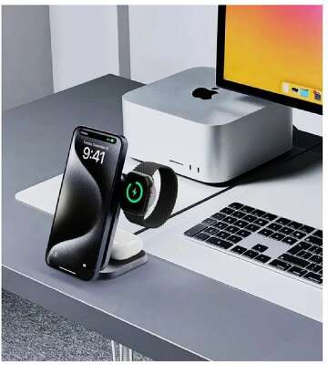 Aukey беспроводное зарядное устройство 3in1 travel Qi2 (AMC-LC-MC312)