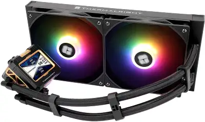 Система водяного охлаждения Thermalright Frozen Warframe 280 ARGB Soc-AM5/AM4/1200/1700/1851 черный 4-pin 29.8dB Al LCD Ret (F-WFRAME-280-BL-ARGB)