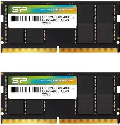 Набор памяти DDR5 SODIMM 2x32Gb DDR4800 Silicon Power (SP064GBSVU480F22)