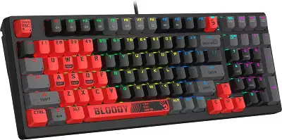 Клавиатура A4Tech Bloody S98 Sports Red BLMS Plus механическая красный/черный USB for gamer LED (S98 SPORTS RED BLMS RED PLUS)