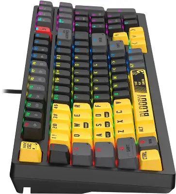 Клавиатура A4Tech S98 Sports механическая желтый/серый USB for gamer LED (S98 SPORTS LIME BLMS RED PLUS) кабель 1.8м