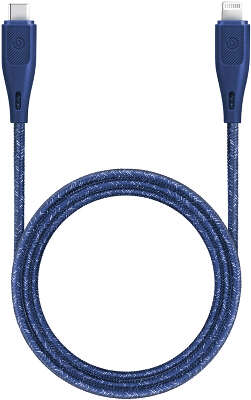 Кабель EnergEA Bazic GoCharge USB-C to Lightning С94 Rhodium, 1.2 м, Blue [CBL-GCCL-BLU120]