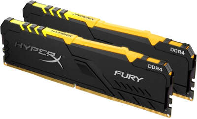 Набор памяти DDR4 DIMM 2*16384Mb DDR3200 Kingston HyperX Fury RGB (HX432C16FB3AK2/32)