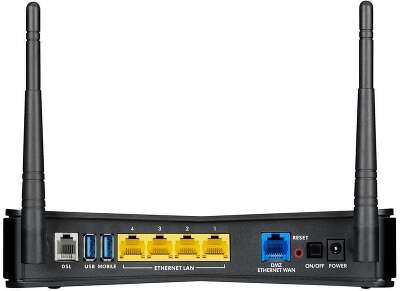 Маршрутизатор беспроводной Zyxel SBG3300-N000 (SBG3300-N000-EU02V1F) N300 10/100/1000BASE-TX/ADSL черный
