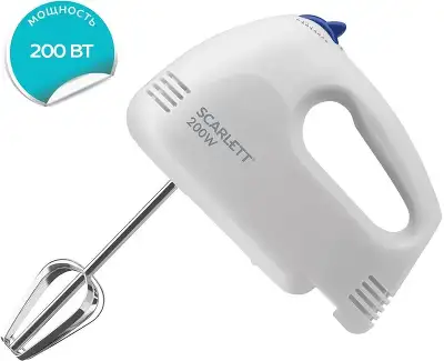 Миксер ручной Scarlett SC-HM40S03 200Вт белый/синий
