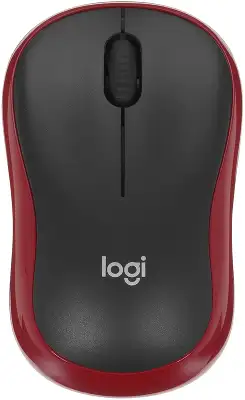 Мышь Logitech M185 черный/красный оптическая 1000dpi беспров. USB для ноутбука 2but (910-002633)