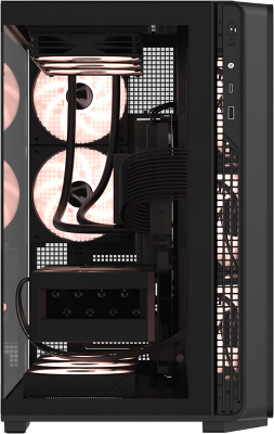 корпус Formula V Line Crystal Z7 PA Black, ATX, TYPE-C*1, USB3.0*1, Front+Side Glass, SIDE 3x PERFORMANCE ARGB, REAR 2x PERFORMANCE ARGB
