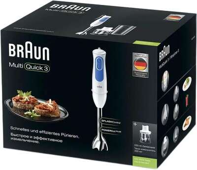 Блендер погружной Braun MQ3020.WH PESTO 700Вт белый