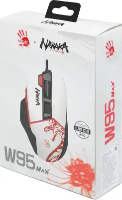 Мышь A4Tech Bloody W95 Max Naraka белый/рисунок оптическая 12000dpi USB 6but