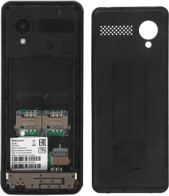 Мобильный телефон XENIUM X240 черный моноблок 2Sim 2.4" 240x320 Nucleus 0.3Mpix GSM900/1800 MP3 FM microSD max32Gb
