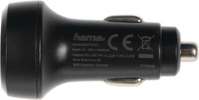 Автомобильное зар./устр. Hama H-210569 20W 1.67A+3A+2.22A (PD) USB универсальное черный (00210569)