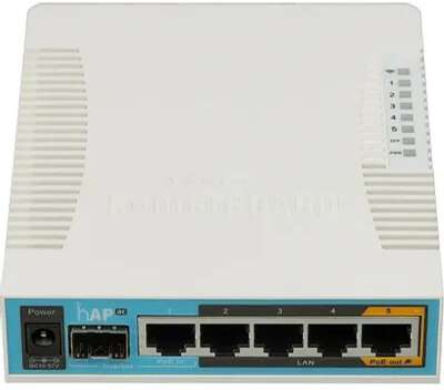 MikroTik RB962UiGS-5HacT2HnT Беспроводной маршрутизатор, hAP ac 2.4+5ГГц, 802.11a/b/g/n/ac, 5x Ethernet 1G, 1x SFP