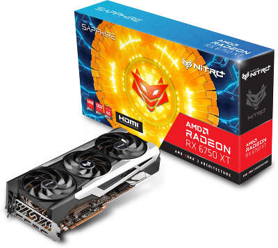 Видеокарта Sapphire AMD Radeon RX 6750 XT NITRO+ 12Gb DDR6 PCI-E HDMI, 3DP