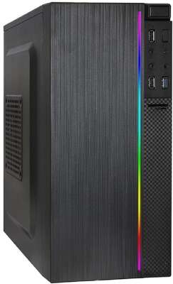 Exegate EX287882RUS Корпус Minitower ExeGate mEVO-9302-RGB (mATX, без БП, 2*USB+1*USB3.0, HD аудио, черный/RGB)