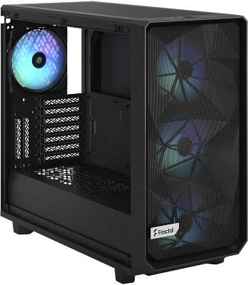 Корпус Fractal Design Meshify 2 RGB Black TG Light Tint, черный, EATX, Без БП (FD-C-MES2A-06)