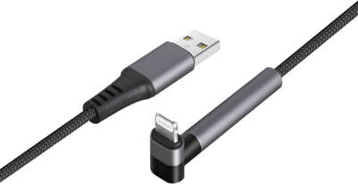 Кабель EnergEA Alutough Anti-Microbial USB to Lightning, 1.5 м, Gun Metal [CBL-AABAL-GUN150]